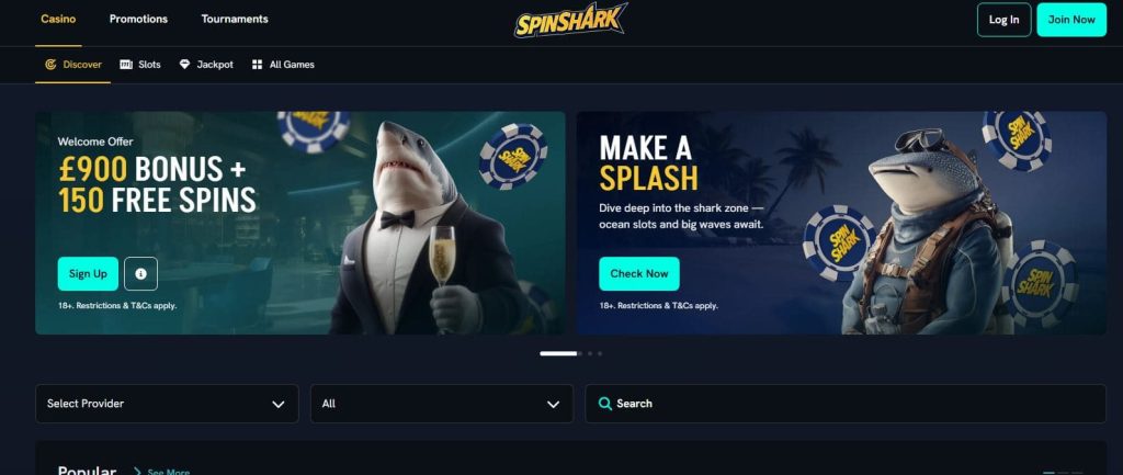 spinshark casino welcome bonus